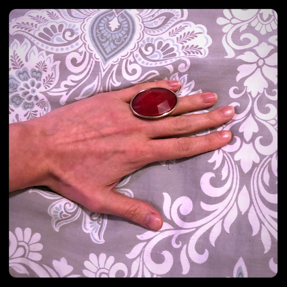 Gold and Pink Cocktail Ring